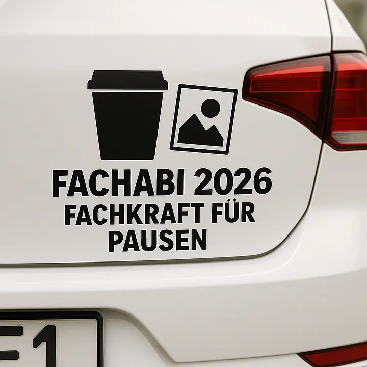 Fachabi Fachkraft für Pausen Autoaufkleber - Master
