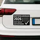 Secondary School Diploma Not Just Present Car Sticker - Master