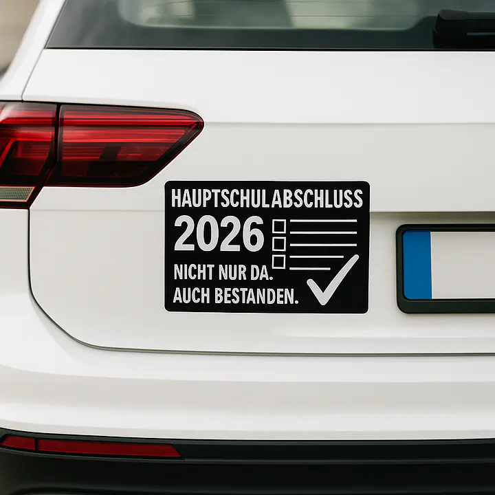 Hauptschulabschluss Nicht nur anwesend Autoaufkleber - Master