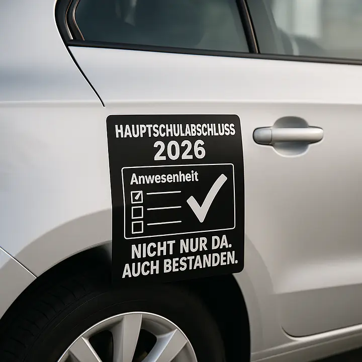 Hauptschulabschluss Nicht nur anwesend Autoaufkleber - Master