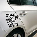 Quali Mission Accomplished Car Sticker - Master