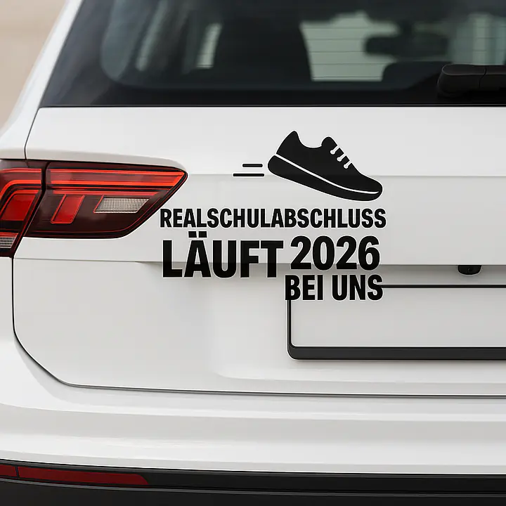 Realschulabschluss Läuft bei uns Autoaufkleber - Master