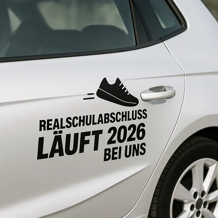 Realschulabschluss Läuft bei uns Autoaufkleber - Master