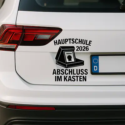 Secondary School Graduation in the Bag Car Sticker secondary image