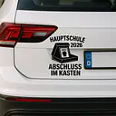 Secondary School Graduation in the Bag Car Sticker - Master