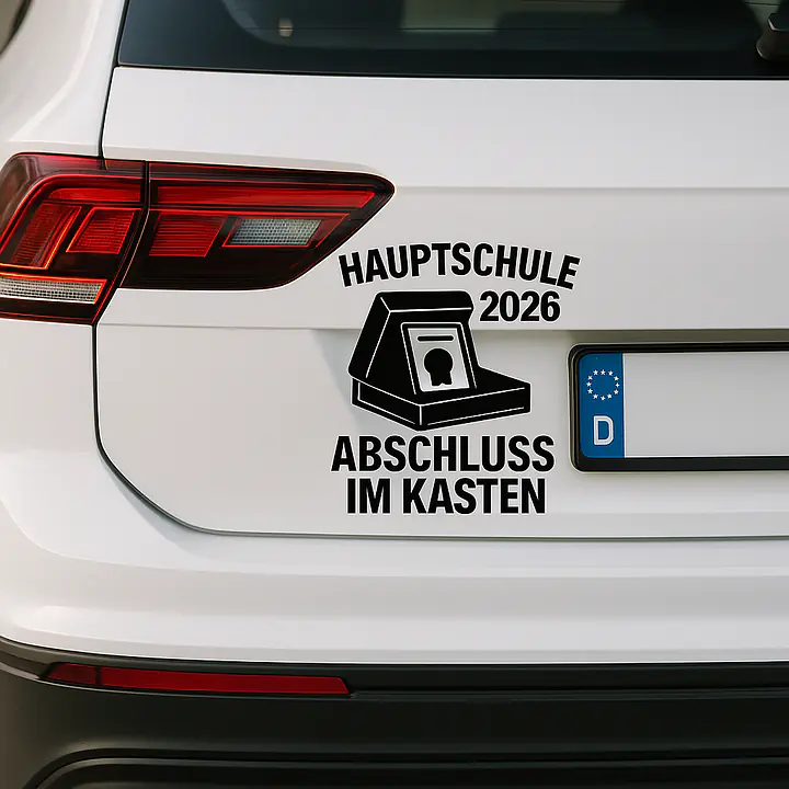 Secondary School Graduation in the Bag Car Sticker - Master
