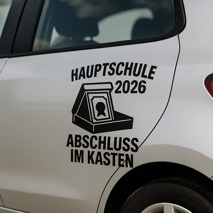 Secondary School Graduation in the Bag Car Sticker - Master