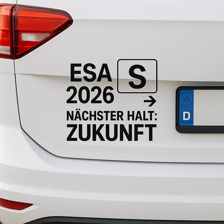 ESA Next Stop Future Car Sticker - Master