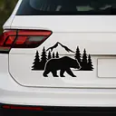 Bär im Bergwald Autoaufkleber - Master