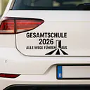 Comprehensive School All Roads Lead Out Car Sticker - Master