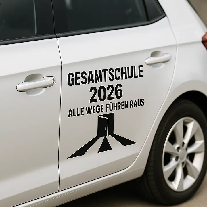 Comprehensive School All Roads Lead Out Car Sticker - Master