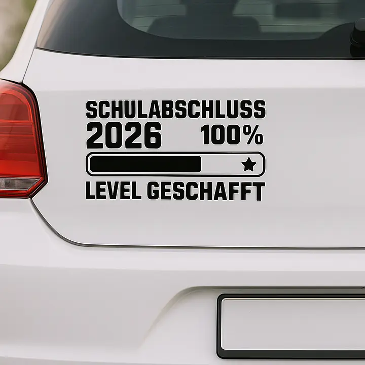 Graduation Level Complete Car Sticker - Master