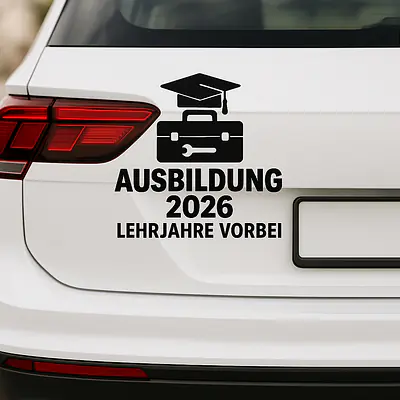 Training Years Over Car Sticker secondary image