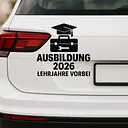 Training Years Over Car Sticker - Master