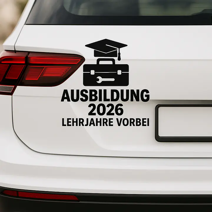 Ausbildung Lehrjahre vorbei Autoaufkleber - Master
