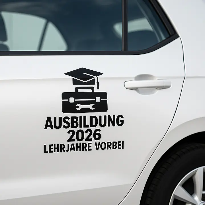 Ausbildung Lehrjahre vorbei Autoaufkleber - Master