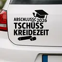 Graduation Car Sticker – Bye Bye Chalk Era - Master