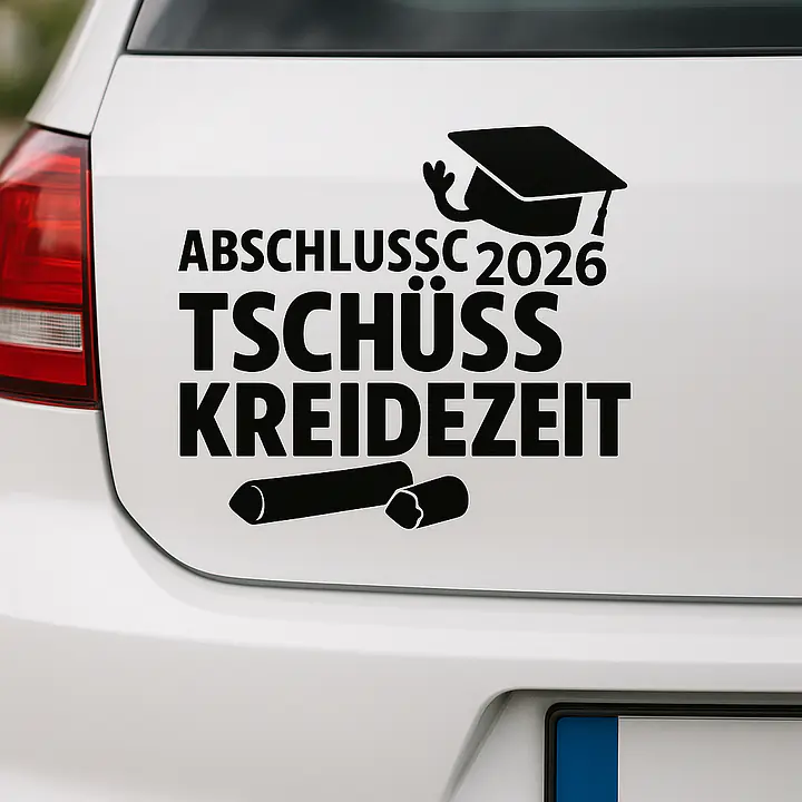 Graduation Car Sticker – Bye Bye Chalk Era - Master