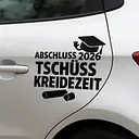 Graduation Car Sticker – Bye Bye Chalk Era - Master