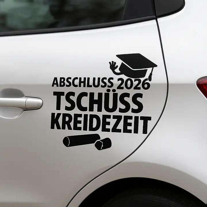 Graduation Car Sticker – Bye Bye Chalk Era - Master